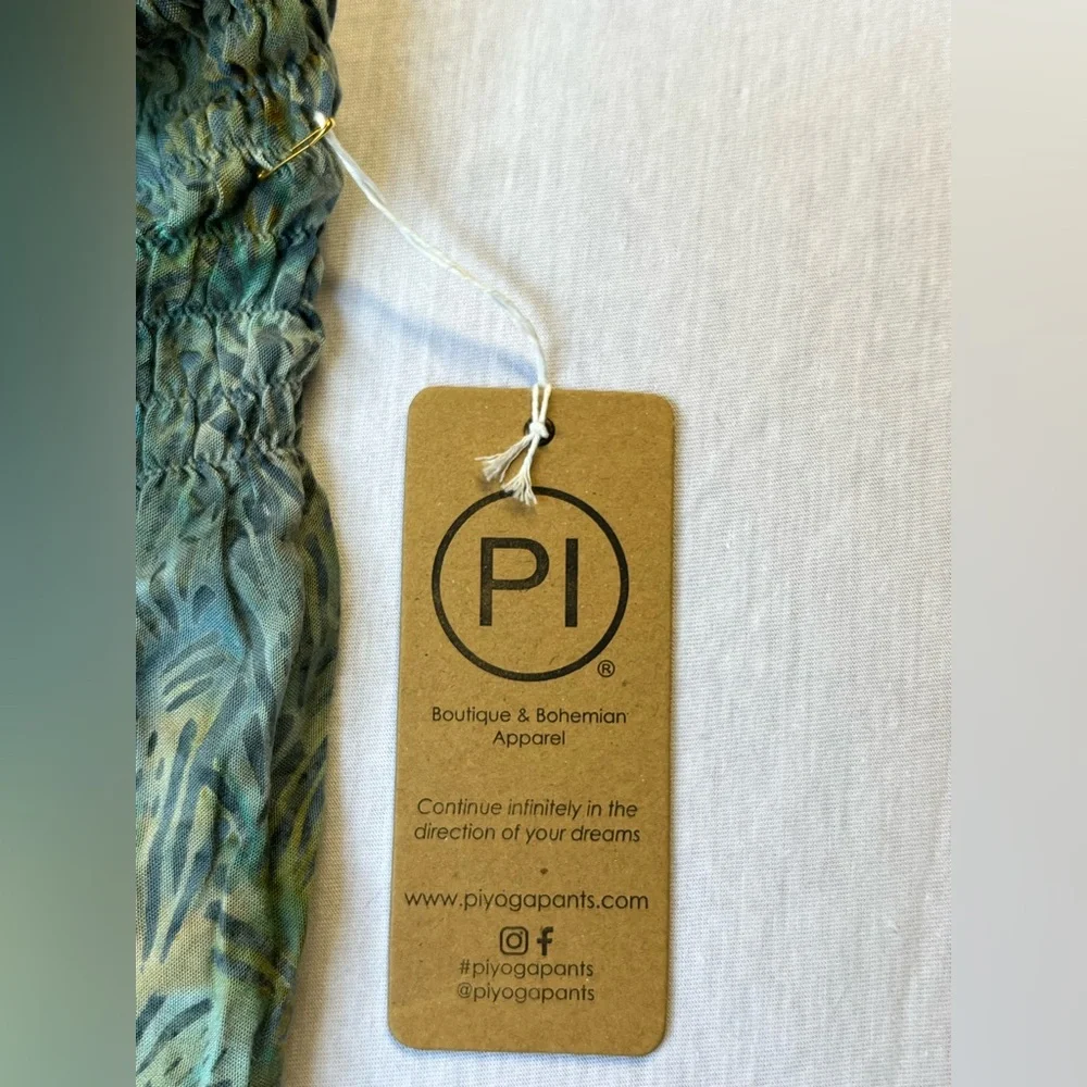 Women’s Paradise Island PI Bohemian Flowy Harem Pants One Size 0-12 Rayon NWT - Picture 6 of 8
